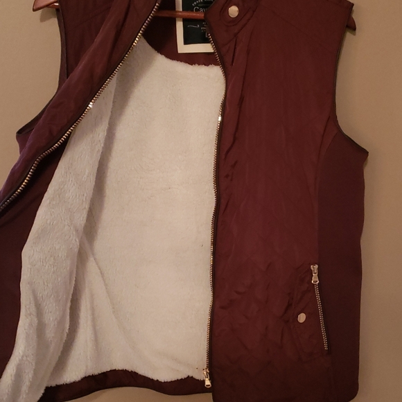 Cavalini Wine Vest faux sherpa - Picture 4 of 7